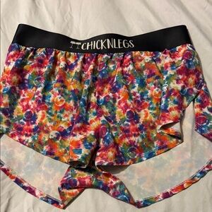 Women's Chicknleg Tie-Dye Running Shorts Large